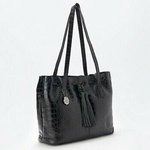 Patricia Nash Black Croc Handbag